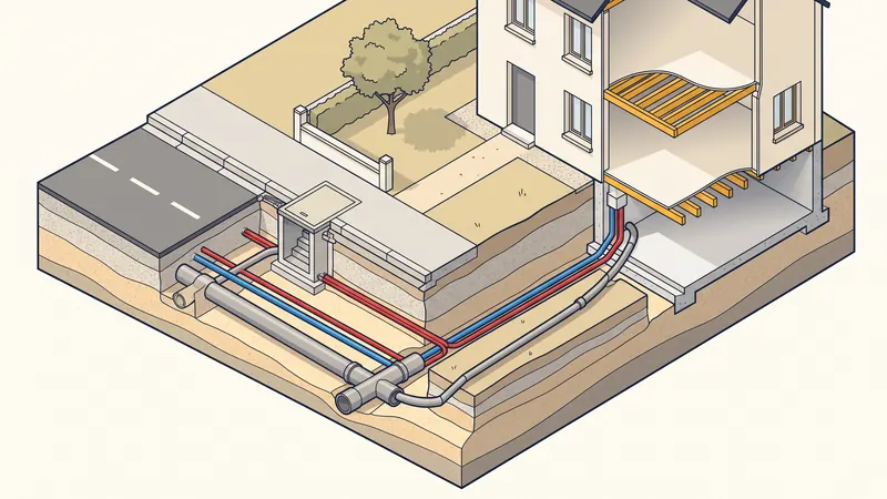 Réseaux VRD entre la rue et la maison : assainissement, eau, électricité